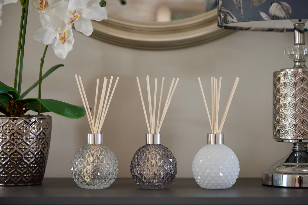 Geo Reed Diffuser Reed Diffuser Geometric Globe – The Treetop Candle Co.